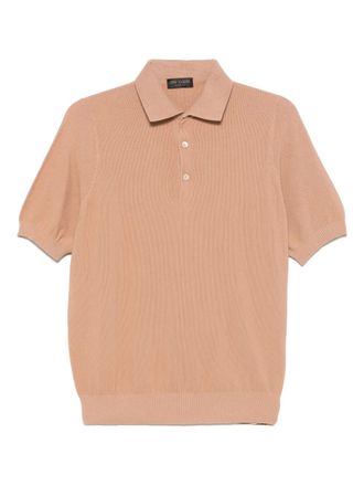 Dell'Oglio Gebreid poloshirt - Beige