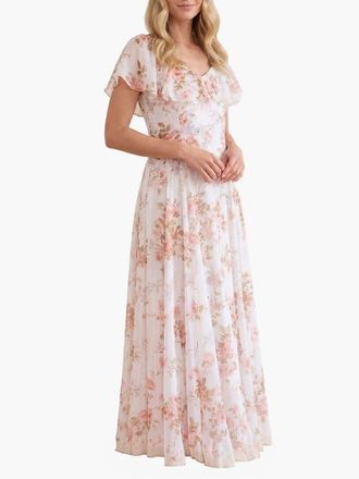 Needle & Thread Summers Rose Georgette Ankle Gown in White at Nordstrom, Size 12