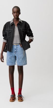 Claudie Pierlot Straight-leg denim shorts
