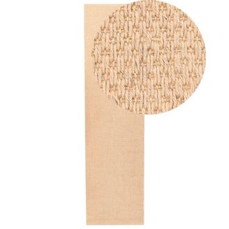 Beliani Runner Rug Beige Jute 80 x 300 cm Rectangular Braided Rustic Style Hallway Bedroom NANDED