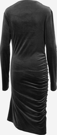 DON'T @ ME Draped Jersey Dress - Black