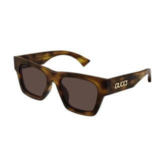 Gucci Sunglasses, female, Brown, 52 MM, Square Cat-eye Sunglasses