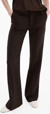 Mango Mid Rise Flare Pants in Chocolate at Nordstrom, Size 10