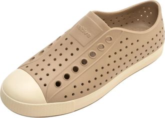 Native Mens Native Shoes Jefferson Sneakers Flax Tan Perforated Casual Shoes RHS6200