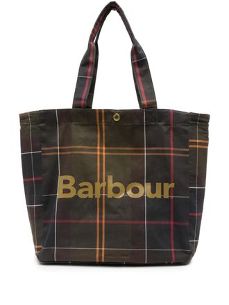 Barbour Borsa tote tartan - Verde