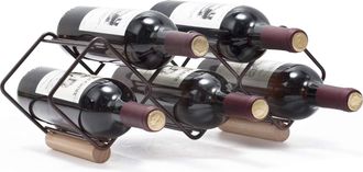 OEM Juego De 2 Botelleros Apilables, De Metal Color Cobre, Soporte Horizontal Para Botellas, Para Mesa O Cocina