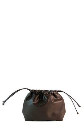 Mela Vegan Leather Pouch Clutch in Pewter at Nordstrom Rack