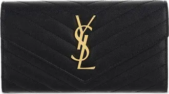 Saint Laurent Large Cassandre Matelass&eacute; Flap Wallet