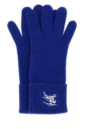 Burberry Electric Blue Cashmere Blend Gloves