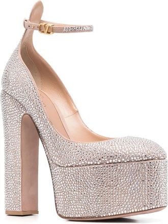 Valentino Garavani Valentino Crystal Tan Go Platform Sandals Size 41