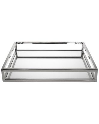 Godinger Aspen Mirrored Nickel 14In Square Tray