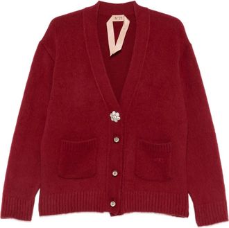 N°21 Cardigan con effetto spazzolato - Rosso