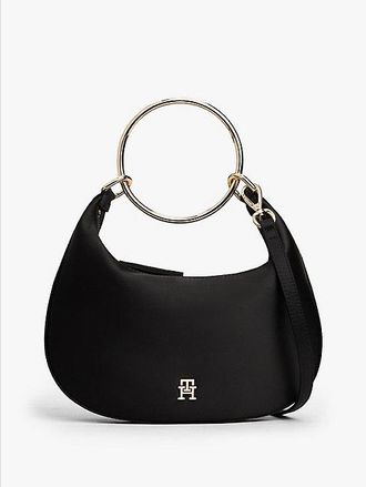 Tommy Hilfiger Bolso Hobo de sat&eacute;n con asa de pulsera