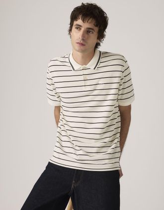 Levi's Original - Polo beige a righe-Bianco
