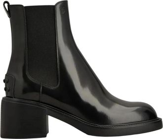 Tod's Chelsea Boots - Dames - Laarzen met Hak - Zwart - 38 1/2 EU - Schoenen