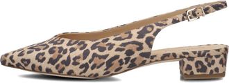 Peter Kaiser Schoenen, Dames, Bruin, 38 EU, Linnen, Luipaardprint Slingback Schoenen