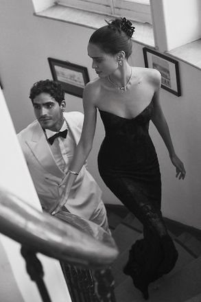 V. Chapman Athena Lace Corset and Skirt Set