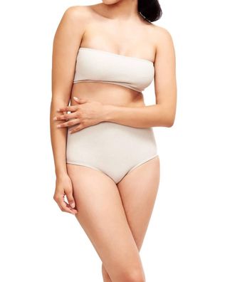 Sauipe Swimwear Bella High Waisted Bikini Bottom In Platinum