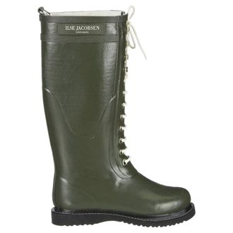 Ilse Jacobsen Rub1 Rubber Womens Calf Length Boots - Army - Size:UK 6.5