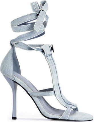 Azalea Wang Normajean Stiletto Sandal in Denim at Nordstrom, Size 6.5
