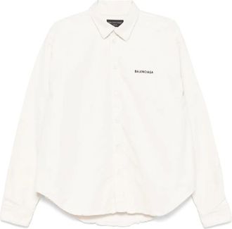 Balenciaga Camicia con ricamo - Bianco