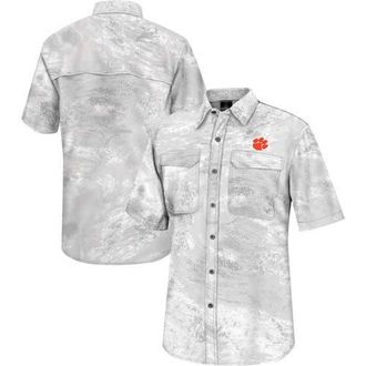 Colosseum Mens Colosseum White Clemson Tigers Realtree Aspect Charter Full-Button Fishing Shirt at Nordstrom, Size Large