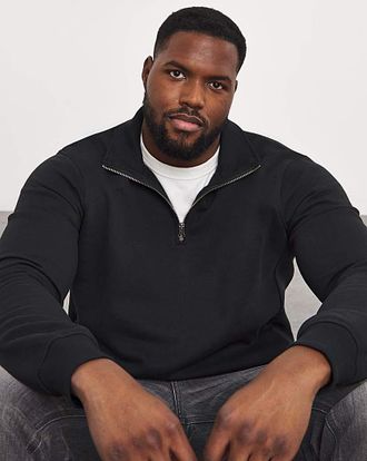 Jacamo 1/4 Zip Neck Sweatshirt Long