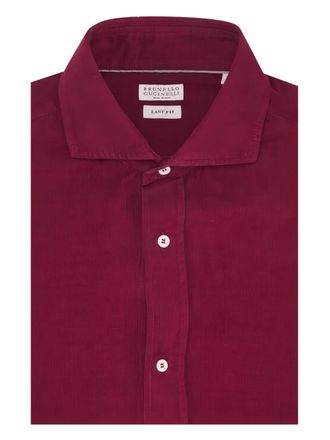 Brunello Cucinelli Camicia a coste - Rosso