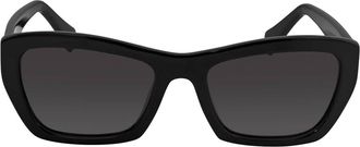 Ferragamo Salvatore Ferragamo Grey Rectangular Ladies Sunglasses SF958S 001 55