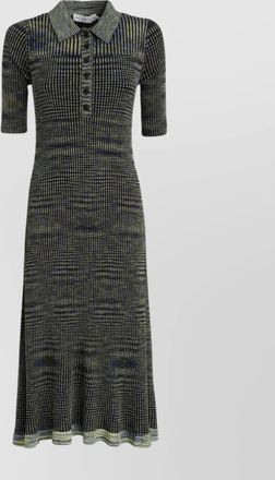 Proenza Schouler cotton blend polo dress with ribbed pattern