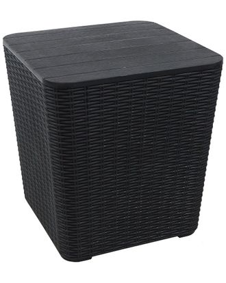 Sunnydaze Rattan-Look Outdoor Storage Box