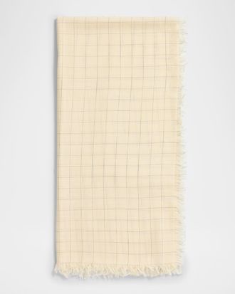 Toteme Checked Light Wool Scarf