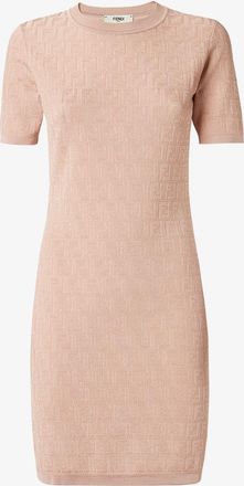 Fendi Womens Pink Cotton Blend Dress - Beige - Size EU 40 (Womens)