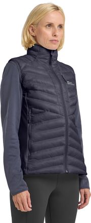 Jack Wolfskin Funktionsweste JACK WOLFSKIN ROUTEBURN PRO INS VEST W, Damen, Gr. L (42/44), grau (graphite, coolgrau), Obermaterial: 100% Polyester; Futter: 100% Pol