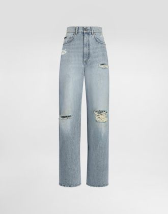 Dolce & Gabbana 5-pocket Denim Trousers - Woman Denim And Jeans Multi-colored 38