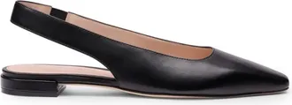 Stuart Weitzman Schoenen, Dames, Zwart, 39 1/2 EU, Su&egrave;de, Stassi Slingback Flat