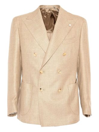 Luigi Bianchi Mantova double-breasted blazer - Neutrals