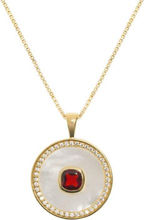 Freya Rose Ruby Mother Of Pearl Necklace at Nordstrom, Size 9.25