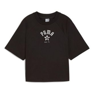 Puma (WMNS) PUMA Classics Relaxed T-shirt Black 626808-01