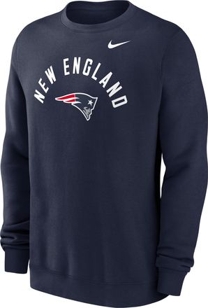 Nike New England Patriots Club Nike Mens NFL Pullover Crew in Blue | NKPV41S8K-ANW