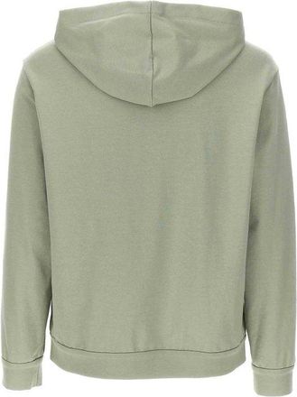 Brunello Cucinelli Cotton-Blend Zip Hoodie - Light Green