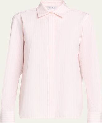 Max Mara Striped Cotton Button-Down Shirt