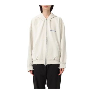Balenciaga Zip-throughs, female, White, Size: S Zip Up Hoodie