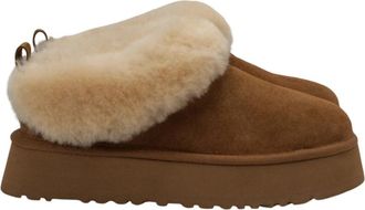 UGG Tazzelle Platform Slipper - Dames - Pantoffels - Bruin - 41 EU - Polyester - Schoenen