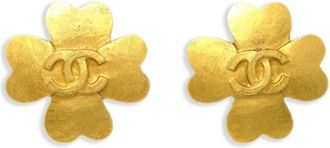 Chanel 1995 CC clover earrings - women - Gold Plated - One Size