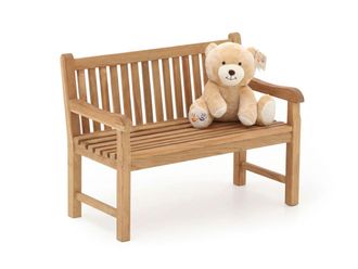 Kees Smit Kinder tuinbank 75x40x56cm/KiKabeer Groot 30cm Bruin
