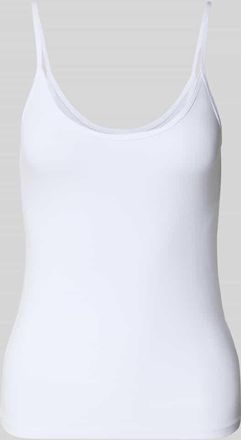 Gina Tricot Trägertop mit Rundhalsausschnitt in Weiss, Größe M