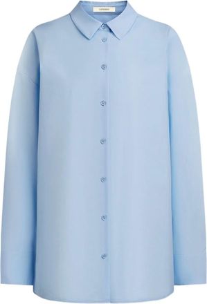 12 Storeez mercerised-cotton shirt - Blue