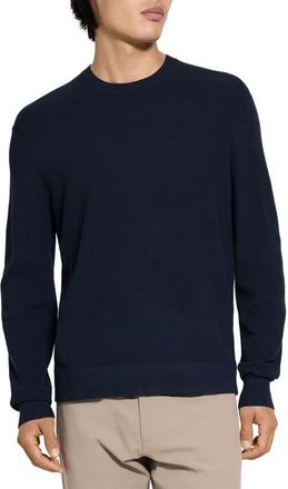 Theory Riland Crewneck Sweater in Dark Eclipse at Nordstrom, Size Xx-Large