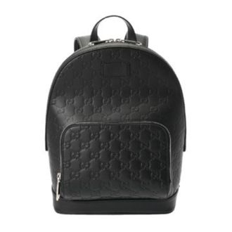 Gucci Black Leather Nylon Backpack (Pre-Owned)